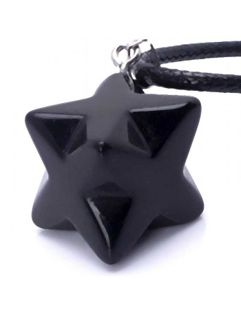 Colgante de Obsidiana con Símbolo Merkaba: Protección y Espiritualidad 2