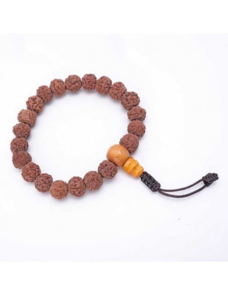 Pulsera Japa Mala de Rudraksha y Madera de Bodhi