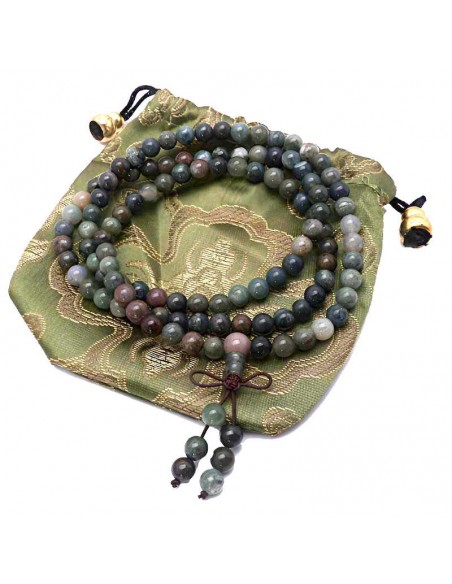 Japa Mala Tibetano de Ágata India: 108 Cuentas con Belleza Espiritual