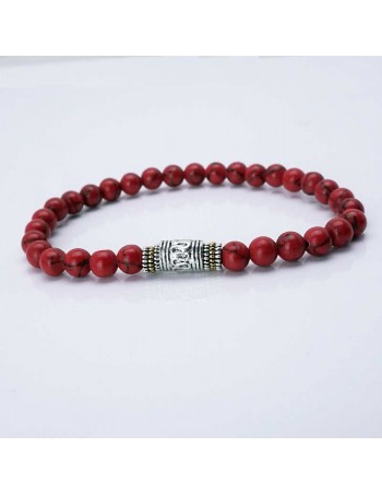 Pulsera de turquesa roja con dije tibetano: un accesorio elegante y con significado 2