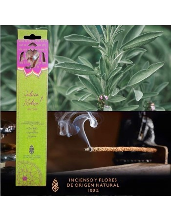 Incienso natural orgánico de salvia y melisa