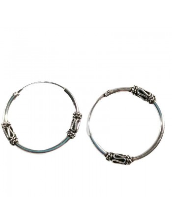 Aros de plata labrados 22mm- Joyería étnica, Joyas de plata, piercings