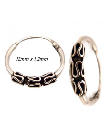 Piercings de plata 12mm. Pendientes piercing de plata.