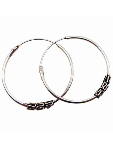 Aros de Plata 25mm: Exquisita Artesanía Balinesa en Cada Detalle