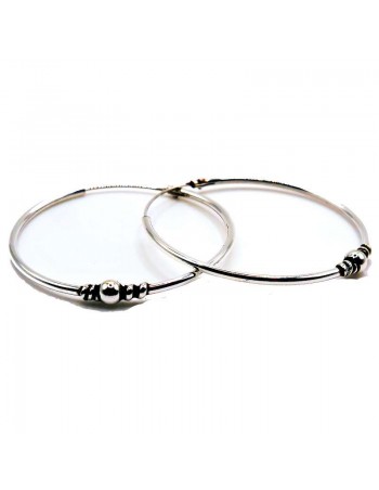 "Aros de plata" Bali de 40mm. Aros de plata mujer. 2
