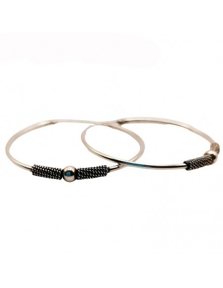 Aros de plata Bali 35mm, hechos de forma artesanal