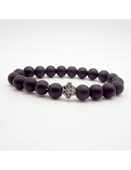 Pulsera Shaligram con nudo infinito: conexión eterna con la energía positiva