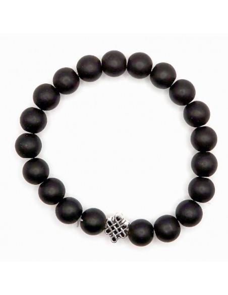 Pulsera Shaligram con nudo infinito: conexión eterna con la energía positiva