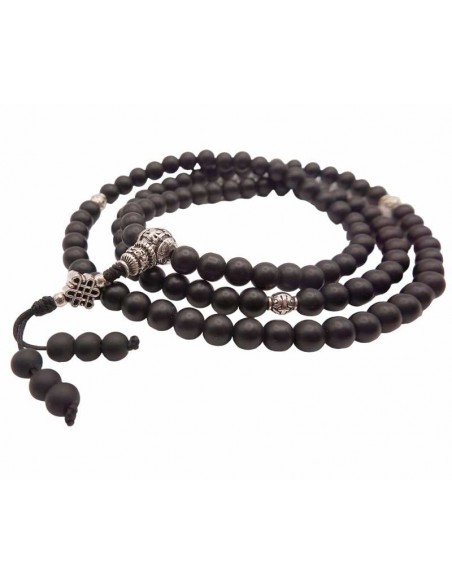 Japa Mala Tibetano: 108 Cuentas de Piedra Sagrada Shalingram para Conectar con tu Espiritualidad