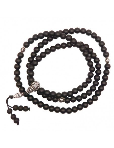 Japa Mala Tibetano: 108 Cuentas de Piedra Sagrada Shalingram para Conectar con tu Espiritualidad