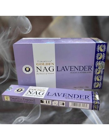 Incienso Golden Nag Lavender de Vijayshree: Un oasis de paz y relajación con aroma a lavanda