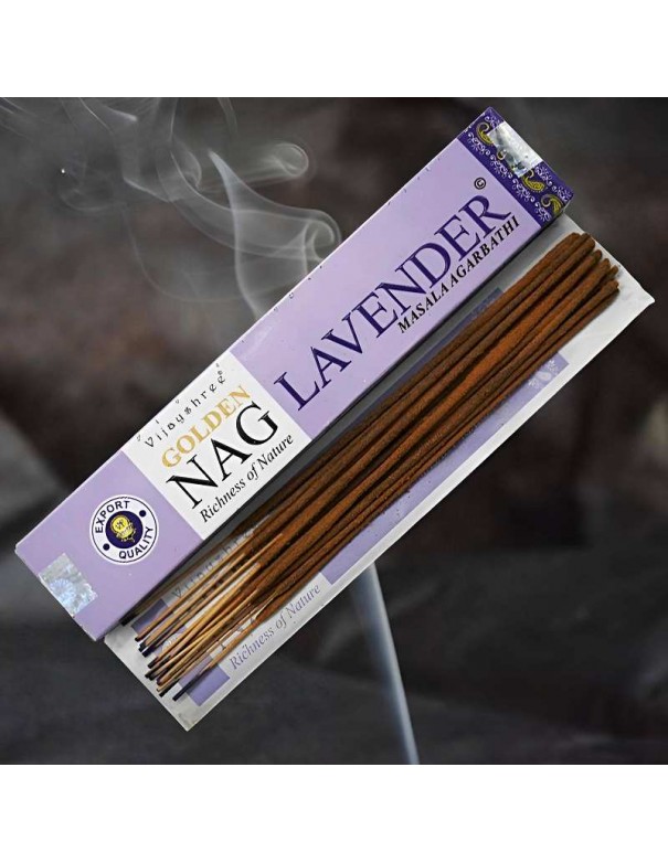Incienso Golden Nag Lavender de Vijayshree: Un oasis de paz y relajación con aroma a lavanda