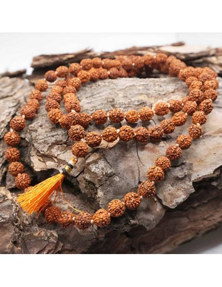 Japa Mala de Rudraksha con 108 cuentas.
