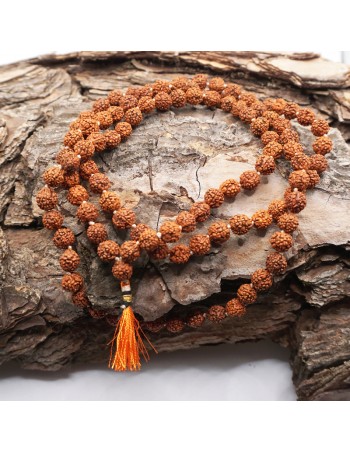 Pulsera Japa Mala de Rudraksha con 108 cuentas. 2