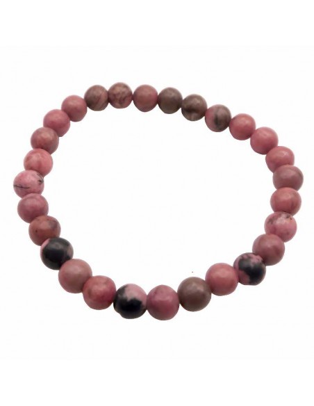 Pulsera de cuentas de Rodonita natural: Armonía y paz interior