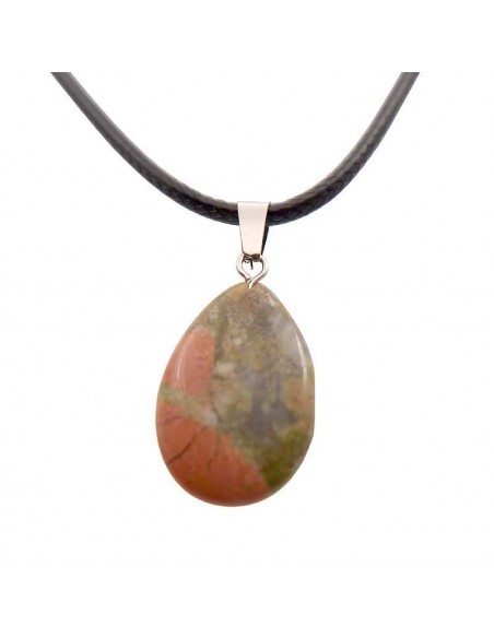 Colgante de Unakita en Forma de Gota: Equilibrio y Armonía