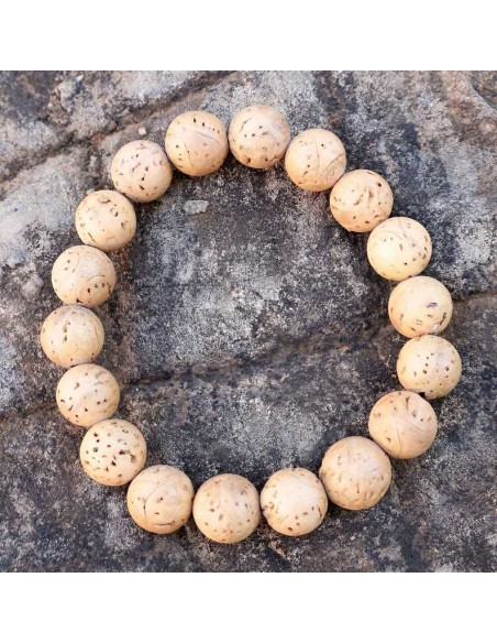 Pulsera de semillas de Bodhi pulidas: Un toque de paz y espiritualidad para tu estilo