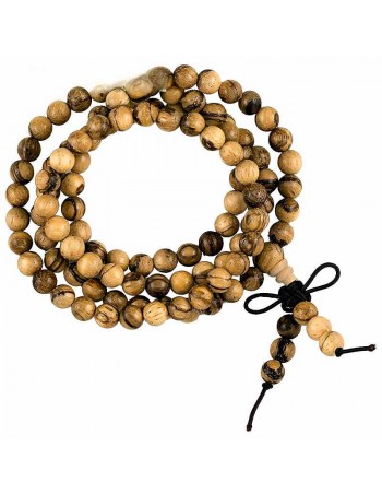 Mala 108 Cuentas de Madera de Oud. Herramienta de Meditación Espiritual