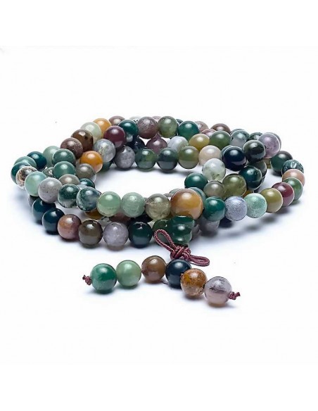 Japa Mala Tibetano de Ágata India: 108 Cuentas con Belleza Espiritual