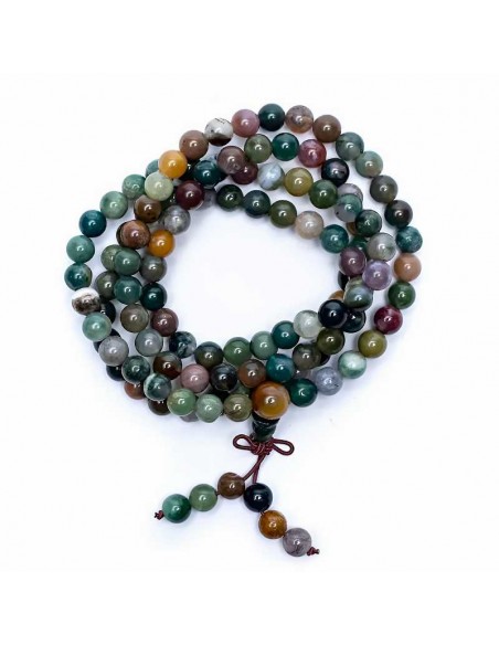 Japa Mala Tibetano de Ágata India: 108 Cuentas con Belleza Espiritual