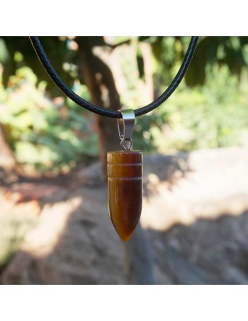 Colgante Péndulo Ojo de Tigre Artesanal: Único y lleno de energía