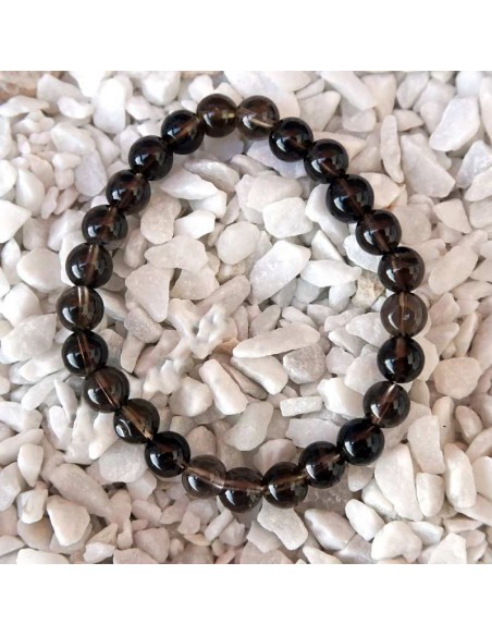 Pulsera de Cuarzo Ahumado 8mm: Protección y Equilibrio