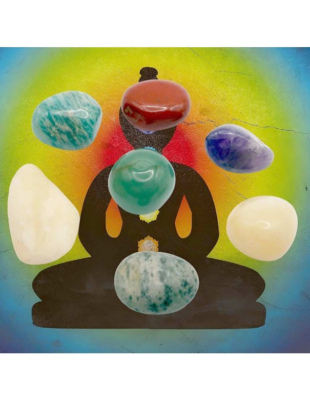 Set de piedras siete chakras. Armoniza tu cuerpo y mente