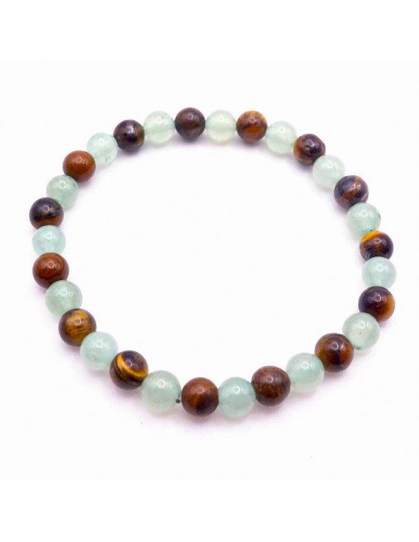 Pulsera de Ojo de Tigre y Aventurina - Energía Protectora y Buena Suerte