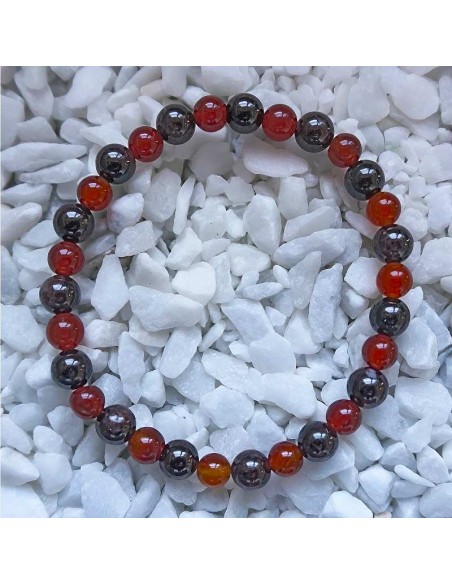 Pulsera de Granate y Cornalina - Energía Sexual y Vitalidad