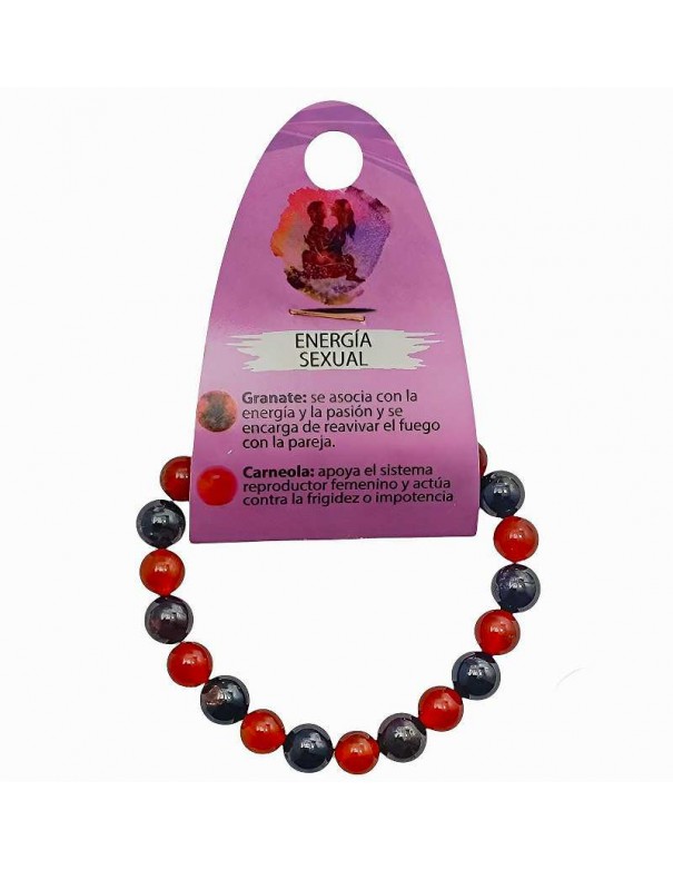 Pulsera de Granate y Cornalina - Energía Sexual y Vitalidad