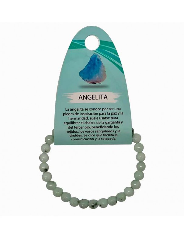 Pulsera de Angelita de 6mm - Armonía y Paz Interior