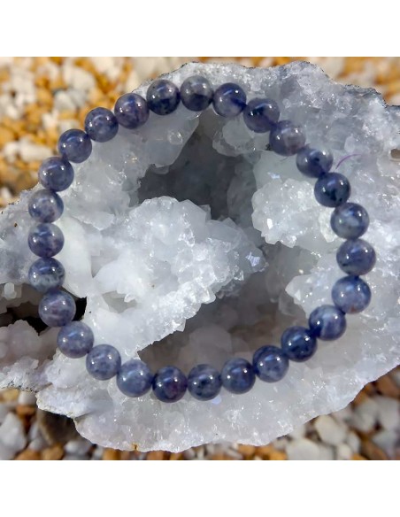 Pulsera de Tanzanita Natural 7mm – Equilibrio, Intuición y Elegancia