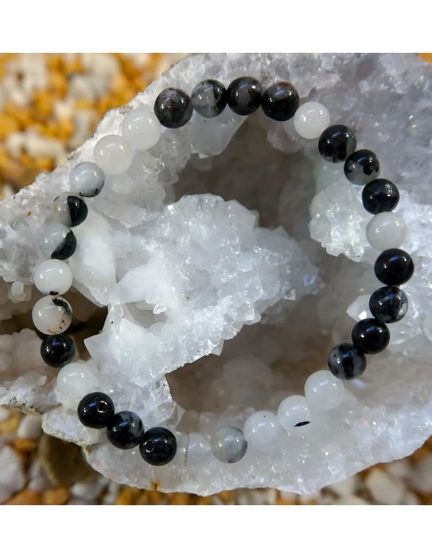 Pulsera de Cuarzo Turmalinado - Protección  y Equilibrio