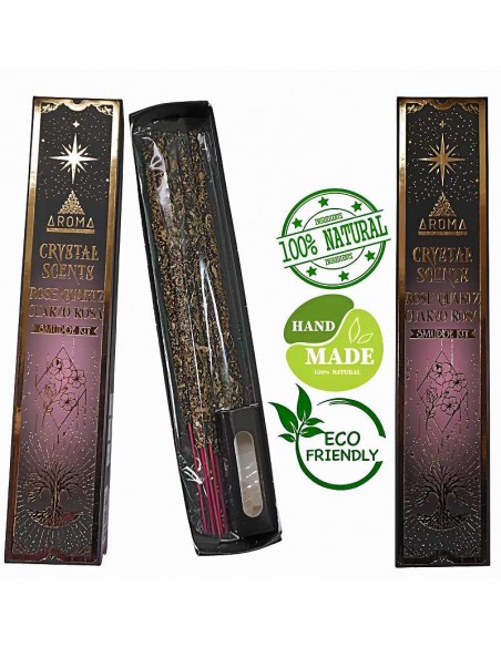 ncienso de Cuarzo Rosa Smudge Kit – Aromaterapia y Sanación Energética