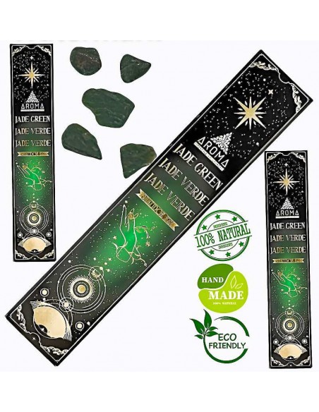 Incienso de Jade Verde – Aroma Crystal Scents - Relajación y Energía Positiva