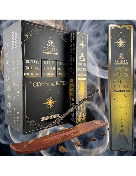 Incienso Ojo de Tigre - Aroma Crystal Scents - Energía y Protección Natural