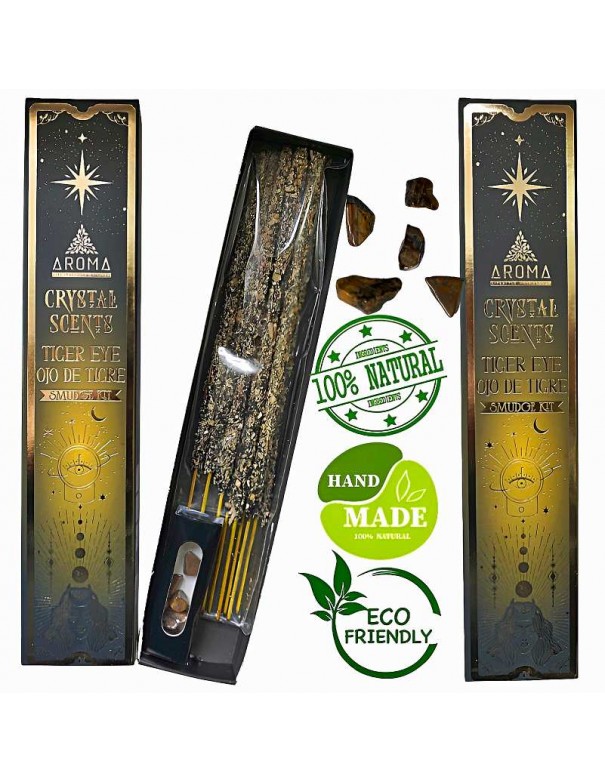 Incienso Ojo de Tigre - Aroma Crystal Scents - Energía y Protección Natural