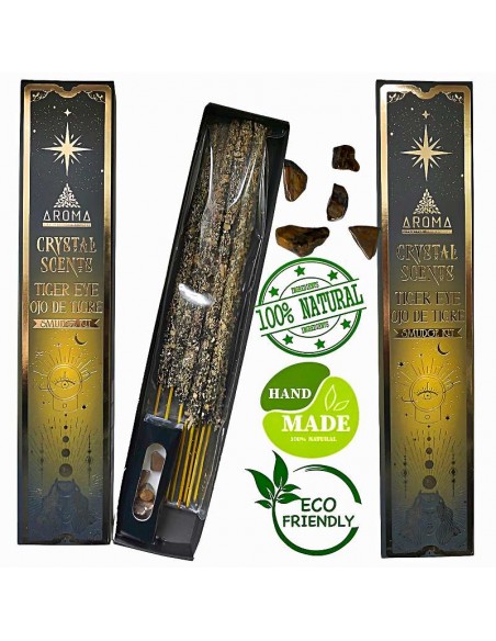 Incienso Ojo de Tigre - Aroma Crystal Scents - Energía y Protección Natural