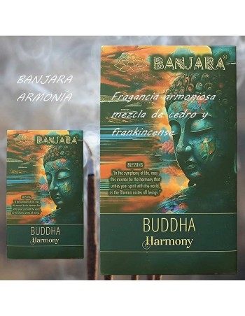 Incienso Banjara Buddha Harmony: Aromaterapia Espiritual con Cedro y Frankincense
