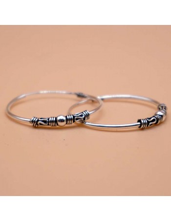 Aros de Plata Bali 25mm – Artesanía Balinesa en Plata 925 con Diseño Étnico 2