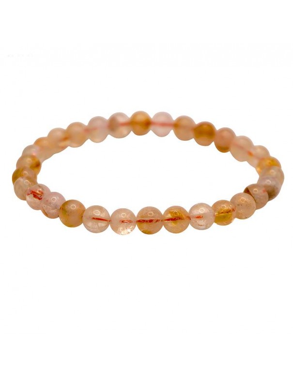 Pulsera Ajustable de Citrino Natural – Cuentas de 6 mm Alegría, Éxito y Bienestar