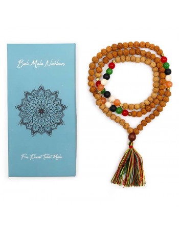Collar Bali Mala Rudraksha – Energía de los 5 Elementos