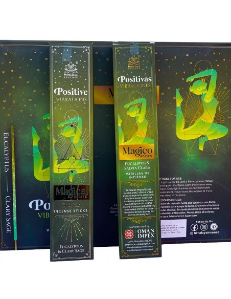 Incienso Vibraciones Positivas – Eucalipto y Salvia blanca - Magical Series Himalaya
