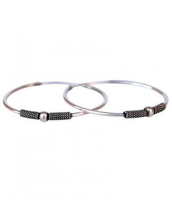 Aros de Plata Bali 35 mm x 1,5 mm 2