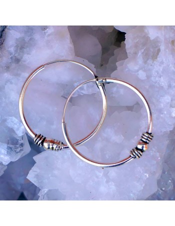 "Aros de plata"  de Bali. Plata de ley 925. Piercings de plata.