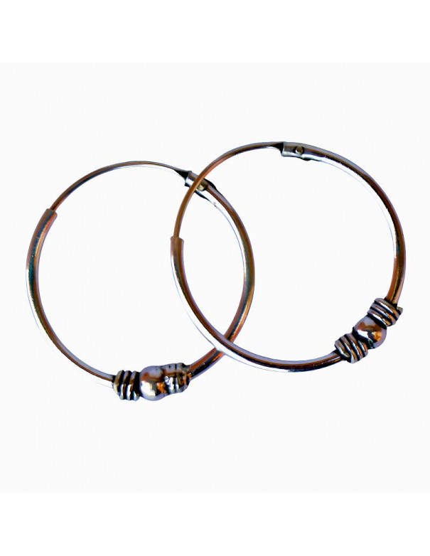 "Aros de plata"  de Bali. Plata de ley 925. Piercings de plata.