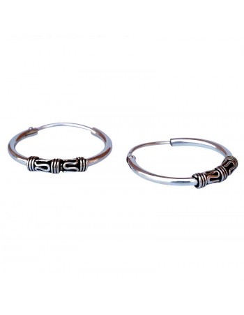 Aros de plata Bangalore 20mm- Joyería étnica. Envío 24/48 horas. 2
