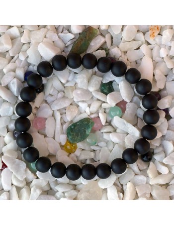 Pulsera de Ónix Mate 8 mm – Protección, Fuerza y Estilo Minimalista