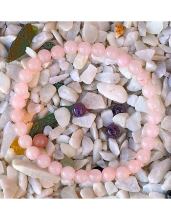 Pulsera de Cuarzo Rosa 6 mm – Amor, Sanación y Energía del Corazón