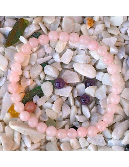 Pulsera de Cuarzo Rosa 6 mm – Amor Propio, Sanación y Energía del Corazón
